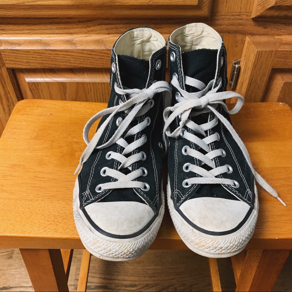 Loved Black High Top Converse
